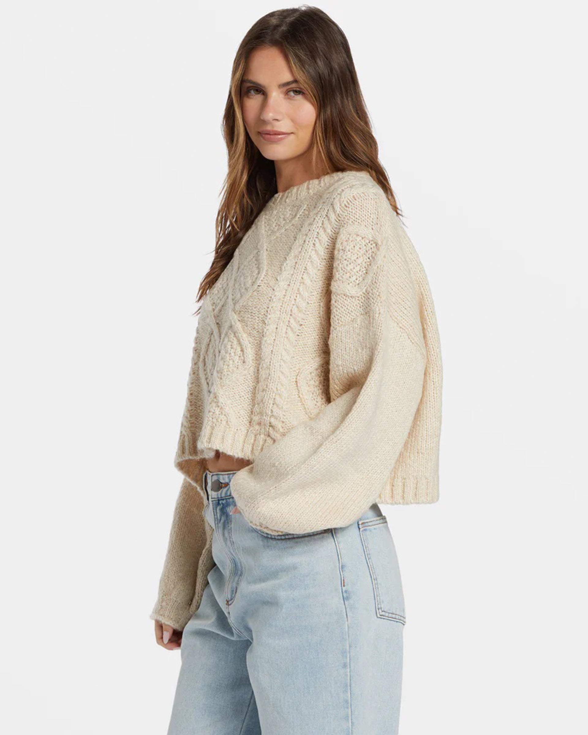 Billabong Women's Modern Love Pullover Sweater - Dove