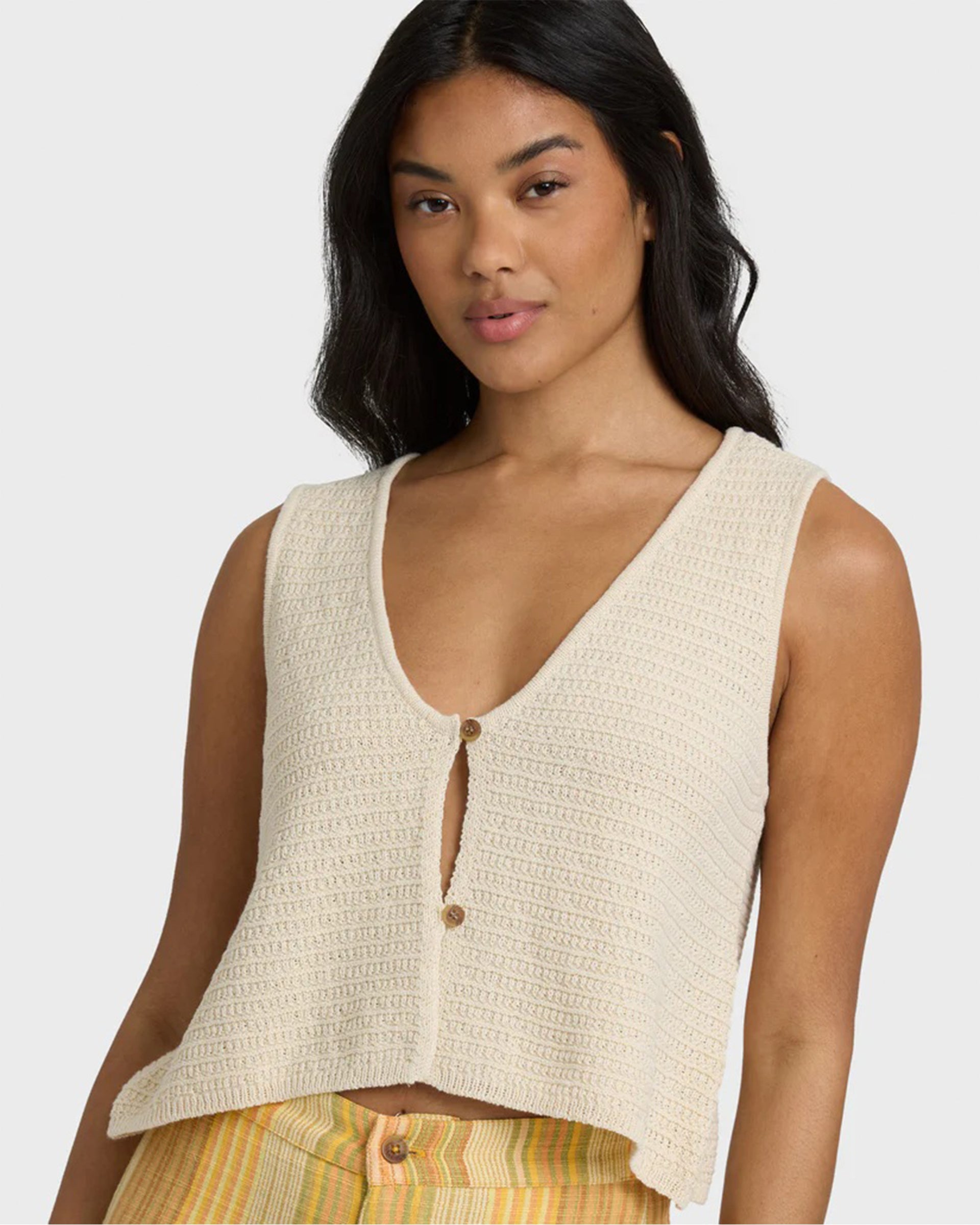 Billabong Women's Need Now Sweater Tank - White Cap
