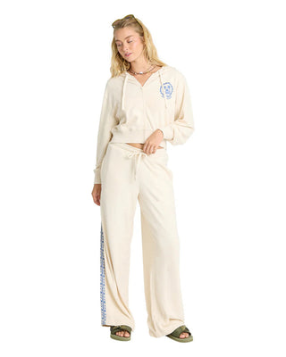 Billabong Women's Palm 73 Zip-Up Hoodie - White Cap