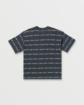 Billabong Raging Bull Stripe Short Sleeve T-Shirt - Washed Black