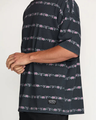 Billabong Raging Bull Stripe Short Sleeve T-Shirt - Washed Black