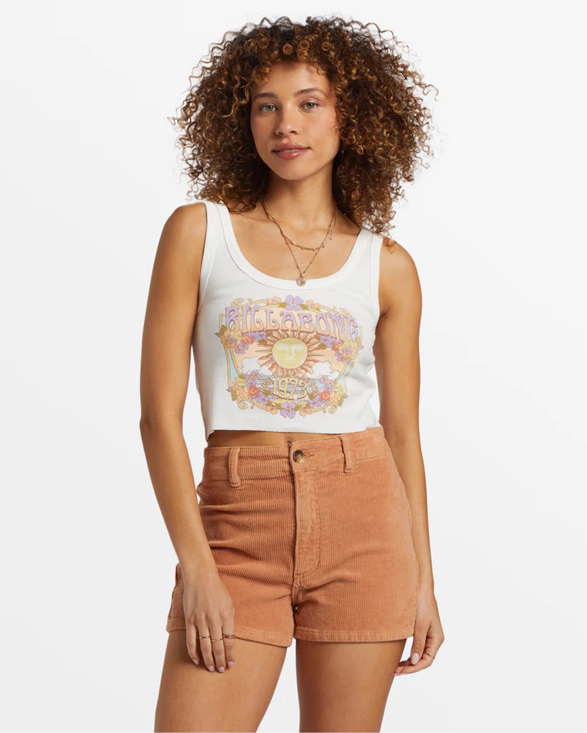 Billabong Women's Ray Of Sunshine Cropped Tank Top