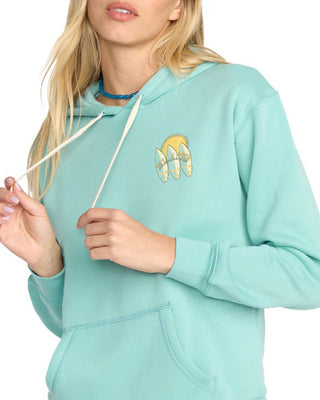 Billabong Women's Ready and Set Pullover Hoodie - Misty Blue