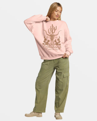Billabong Women's Ride In Oversized Crewneck Sweatshirt
