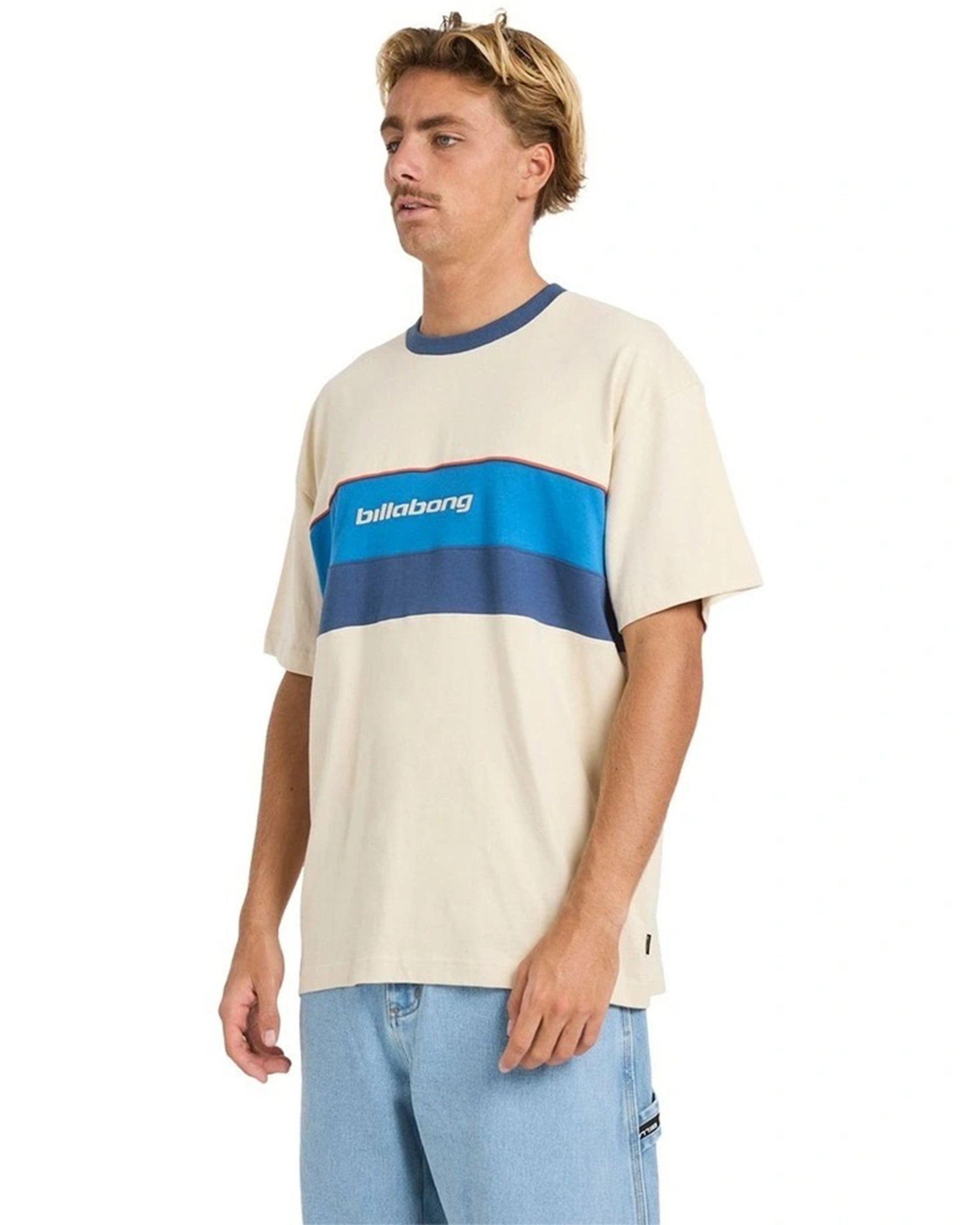 Billabong Simulator Crew Short Sleeve T-Shirt- Oatmeal