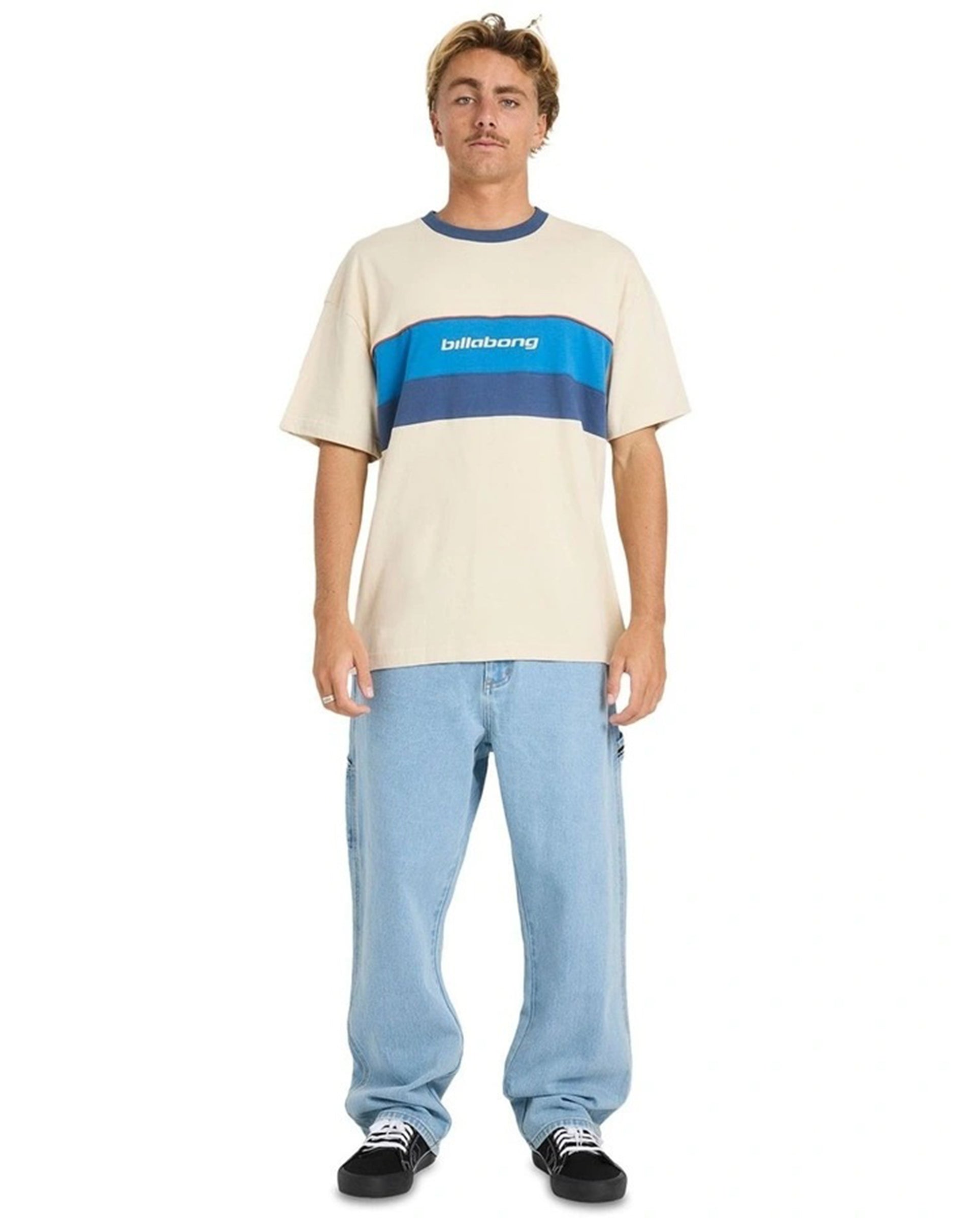Billabong Simulator Crew Short Sleeve T-Shirt- Oatmeal