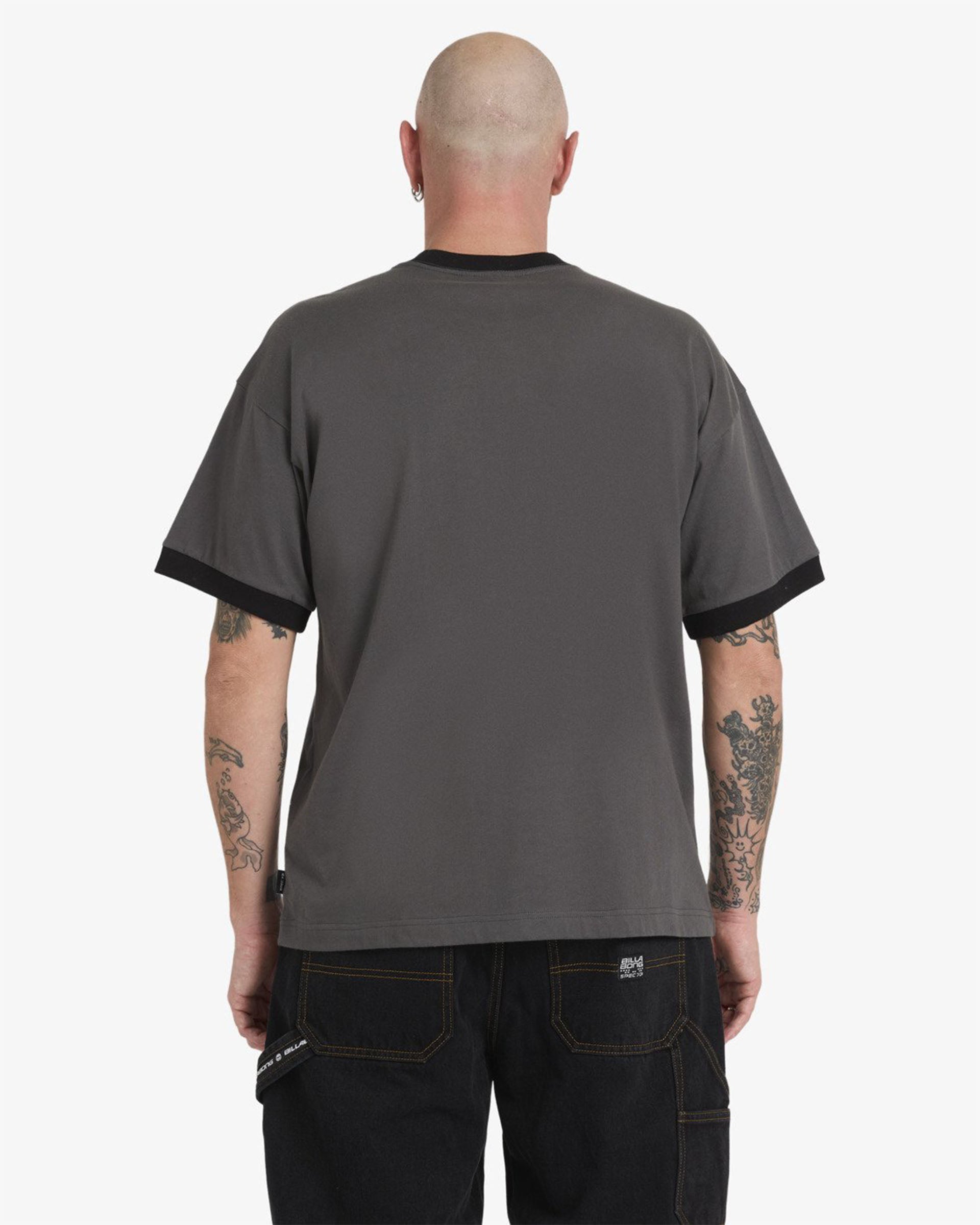 Billabong Spec 73 Spin Ringer Short Sleeve T-Shirt -Pewter