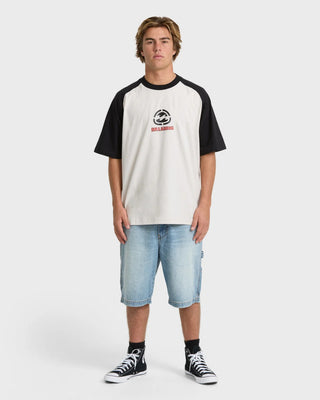 Billabong Spec Bio Raglan Crewneck T-Shirt - Fog Grey