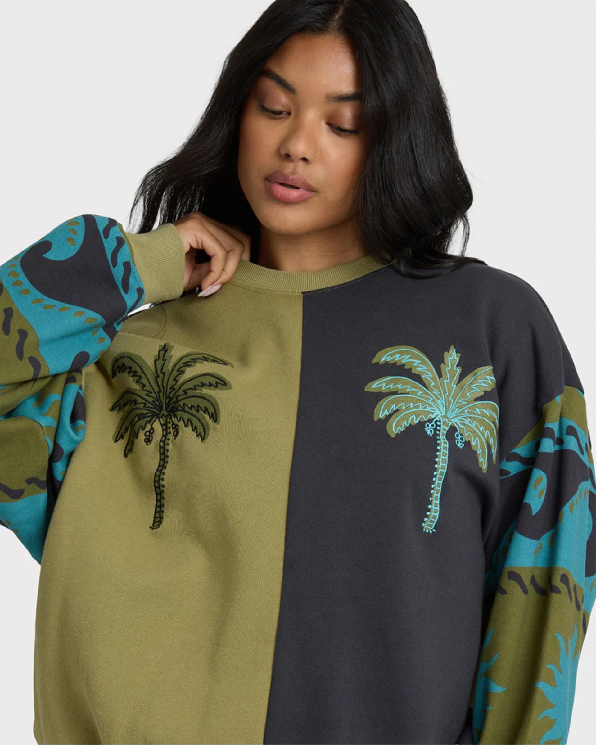 Split Palm Kendal Crewneck Sweatshirt - Cedar – Jack's Surfboards