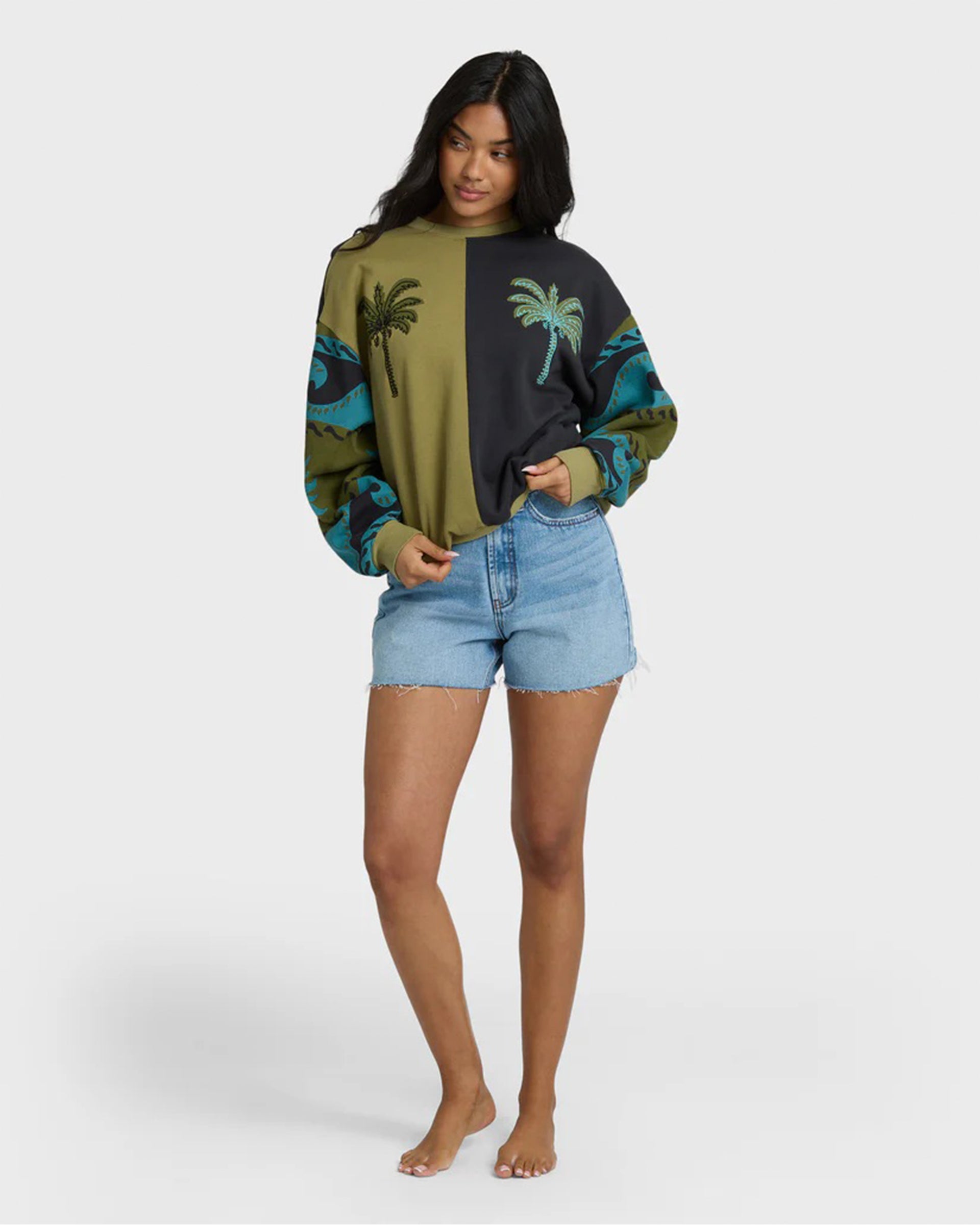 Split Palm Kendal Crewneck Sweatshirt - Cedar – Jack's Surfboards
