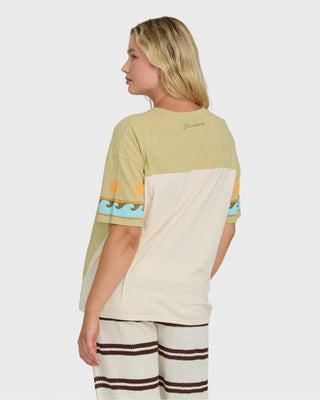 Split Palm S/S T-Shirt - White Cap