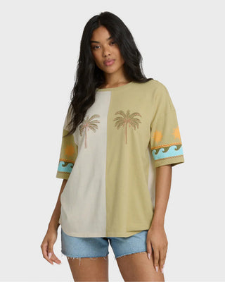Split Palm S/S T-Shirt - White Cap