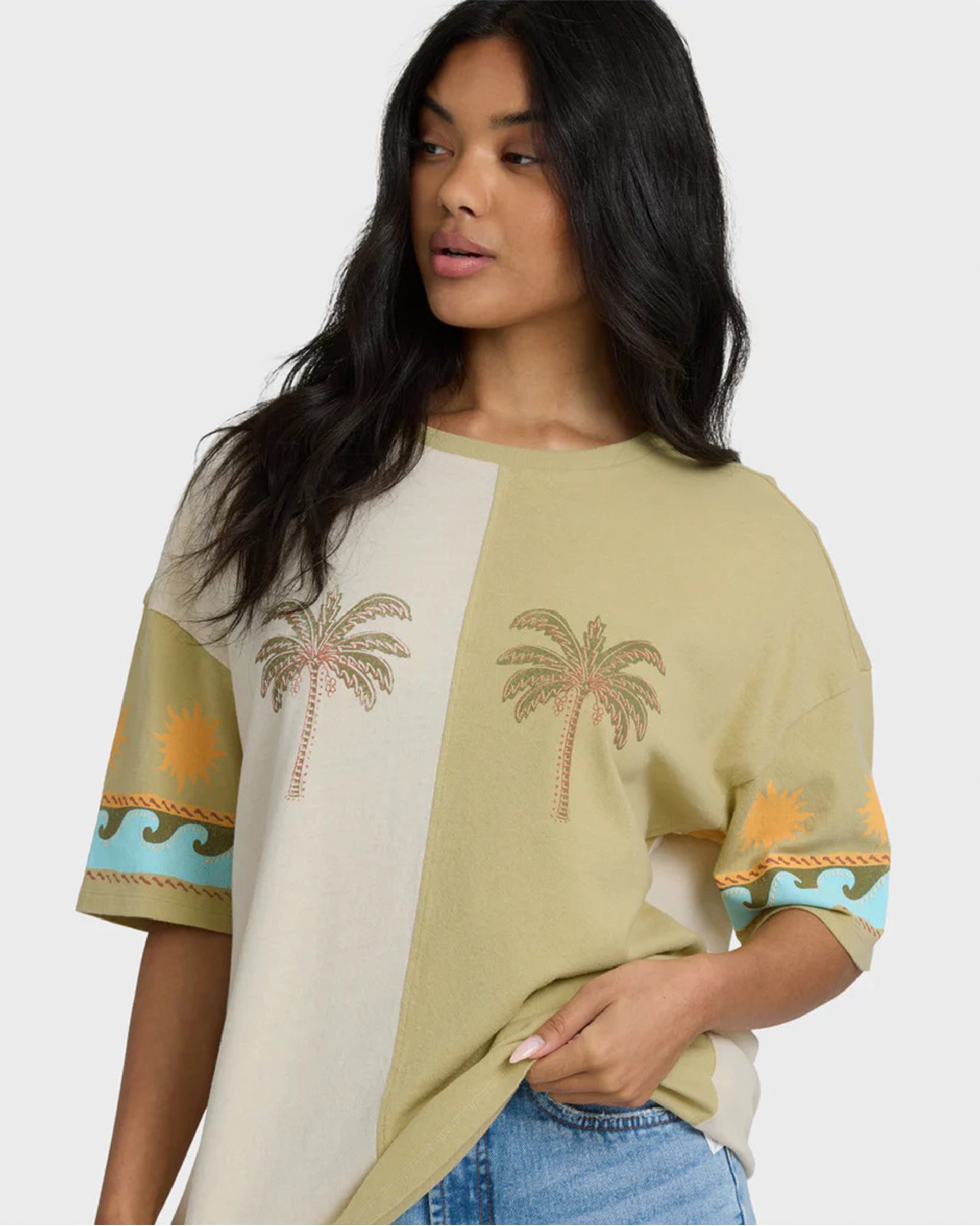 Split Palm S/S T-Shirt - White Cap – Jack's Surfboards