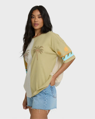 Split Palm S/S T-Shirt - White Cap