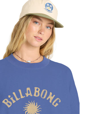 Women's Surf Camp Heritage Palm Crewneck - True Navy