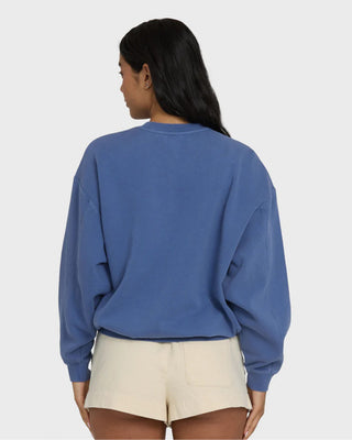 Billabong Women's Treasure Cay Crewneck Sweatshirt - Dutch Blue