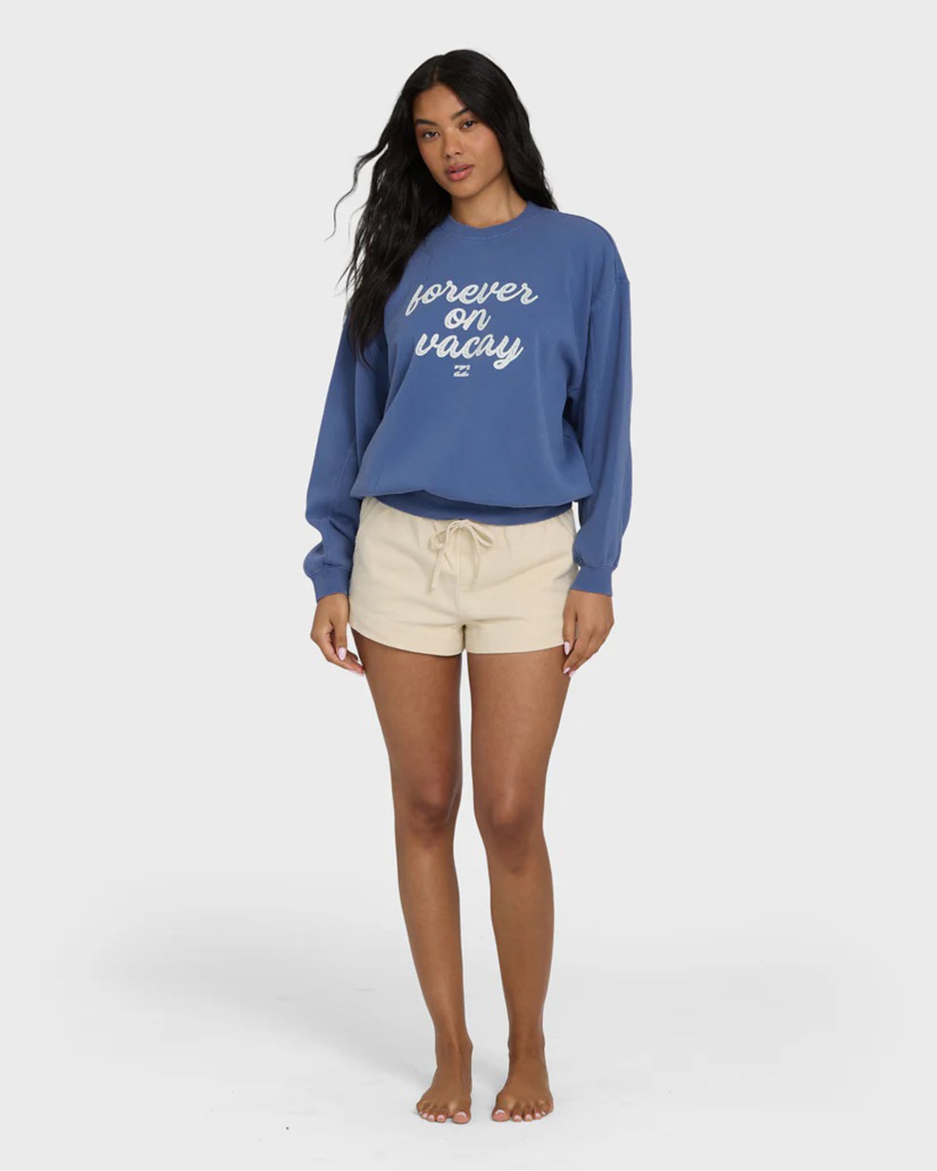 Billabong Women's Treasure Cay Crewneck Sweatshirt - Dutch Blue