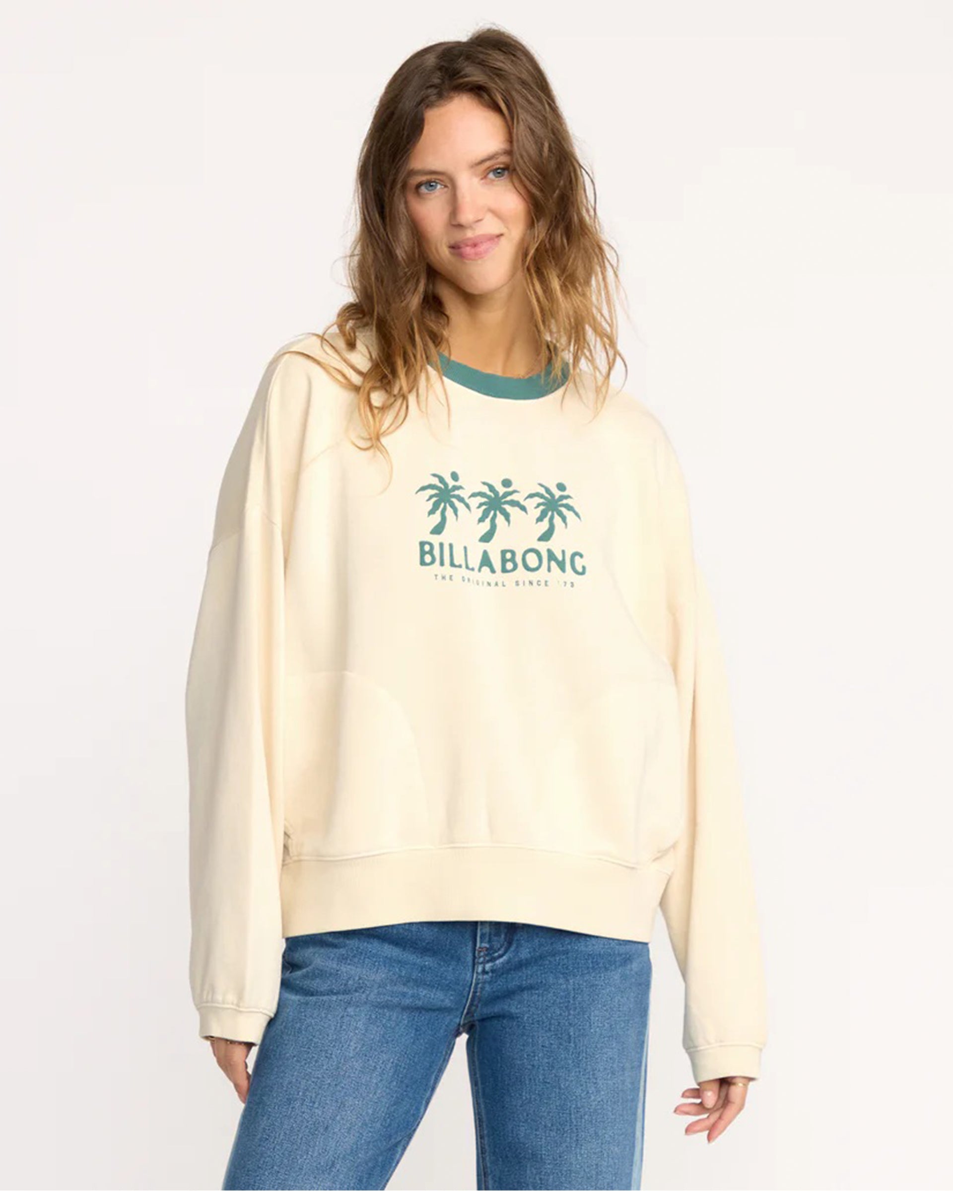 Billabong Women's Triple Palms Crewneck Sweatshirt - Whitecap