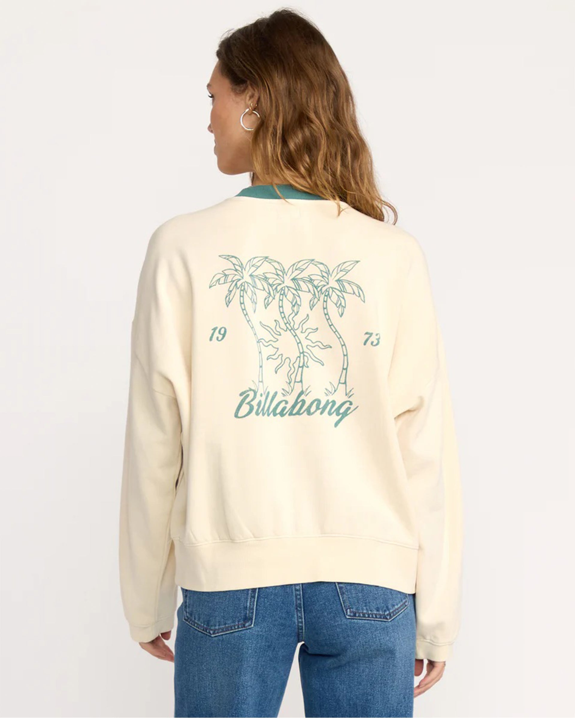 Billabong Women's Triple Palms Crewneck Sweatshirt - Whitecap