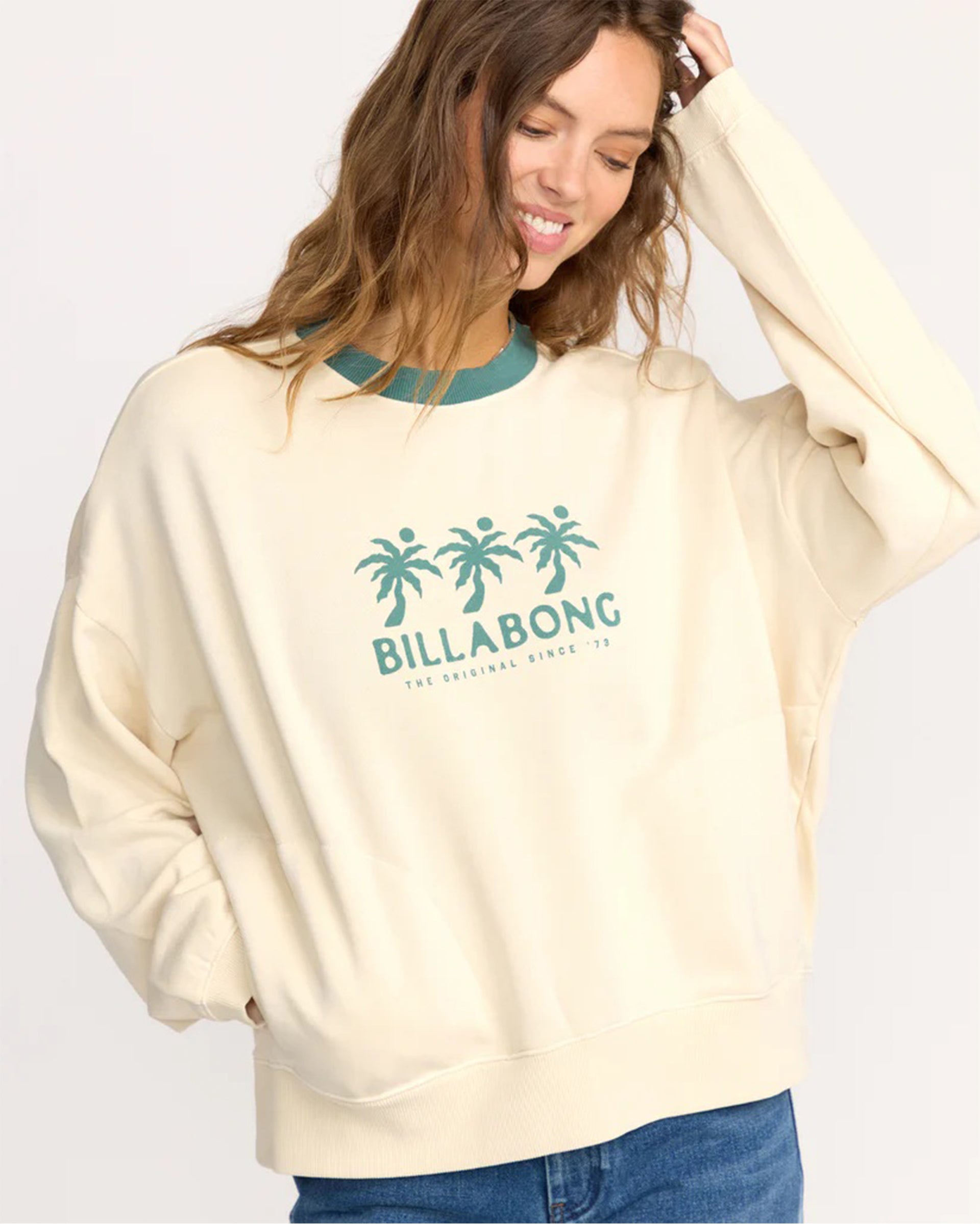 Billabong Women's Triple Palms Crewneck Sweatshirt - Whitecap