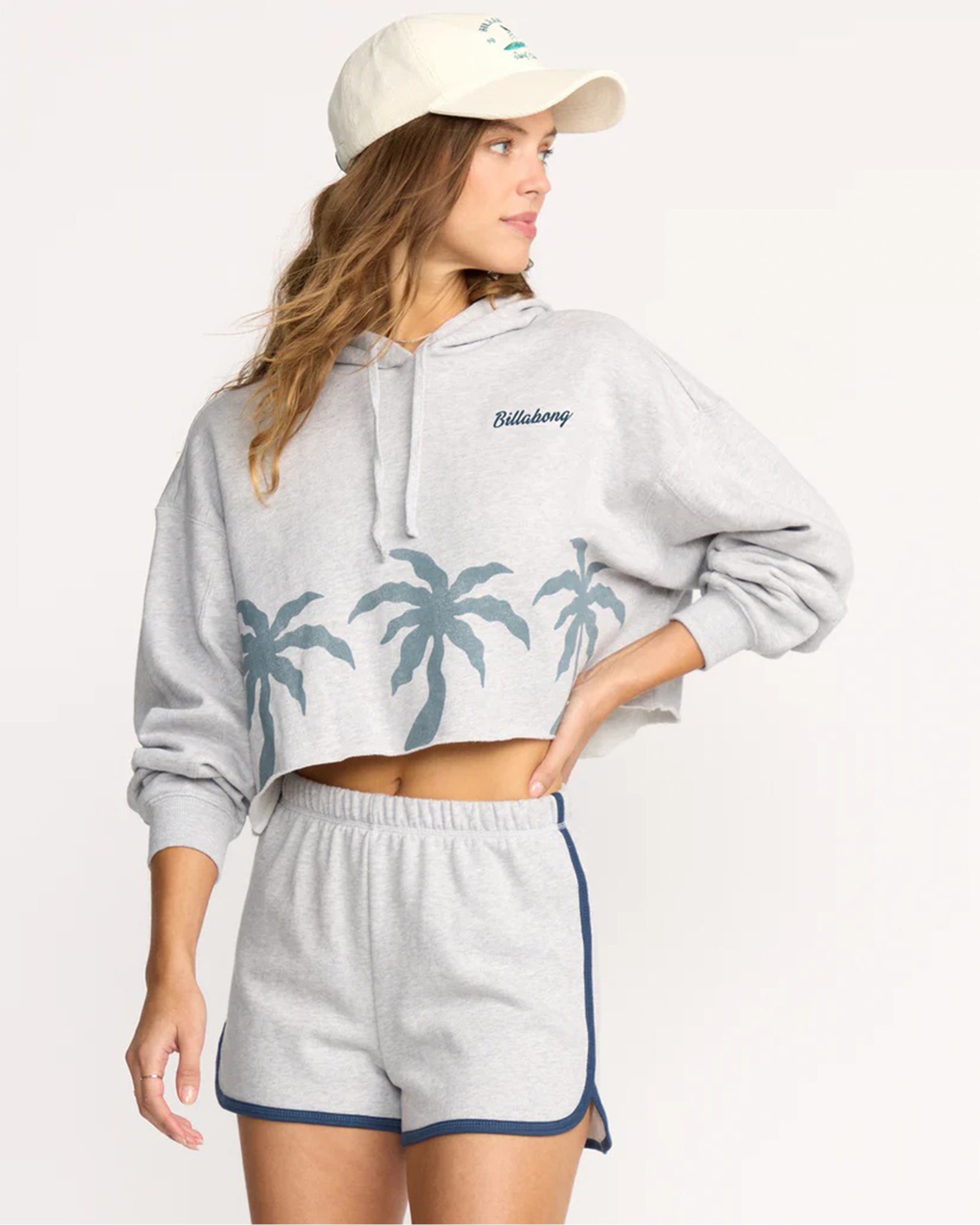 Billabong Women's Triple Palms Hoodie - Heather Grey
