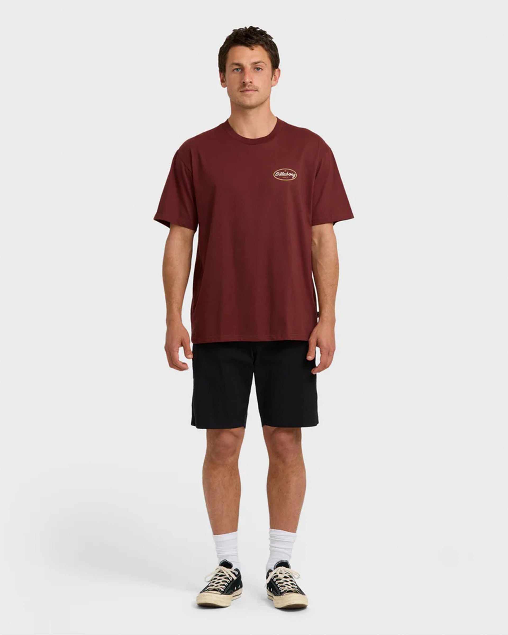 Billabong Walled Regular Short Sleeve T-Shirt - Plum