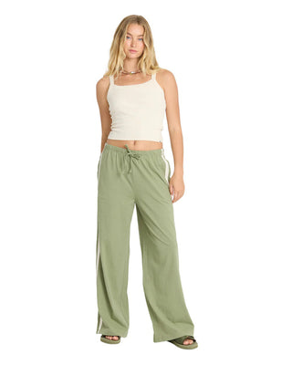 Billabong Women's Wave Stamp Pants - Army Green