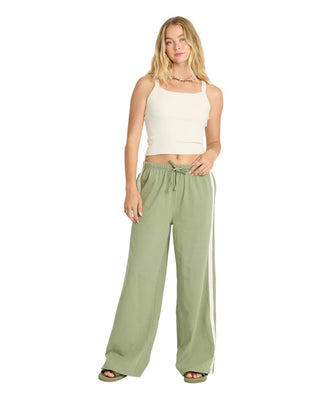 Billabong Women's Wave Stamp Pants - Army Green