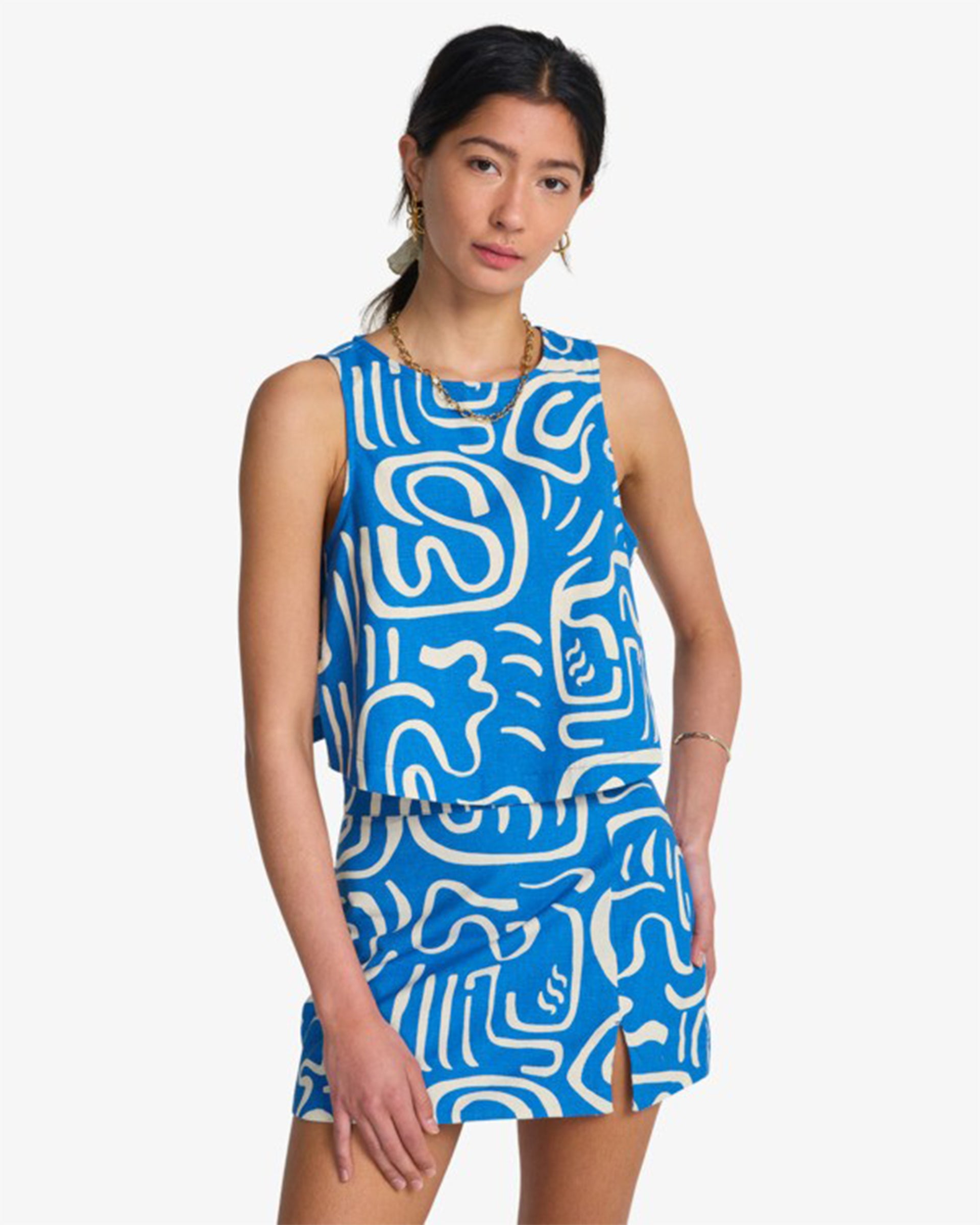 Billabong Women's Wave Washed Printed Skirt - True Blue