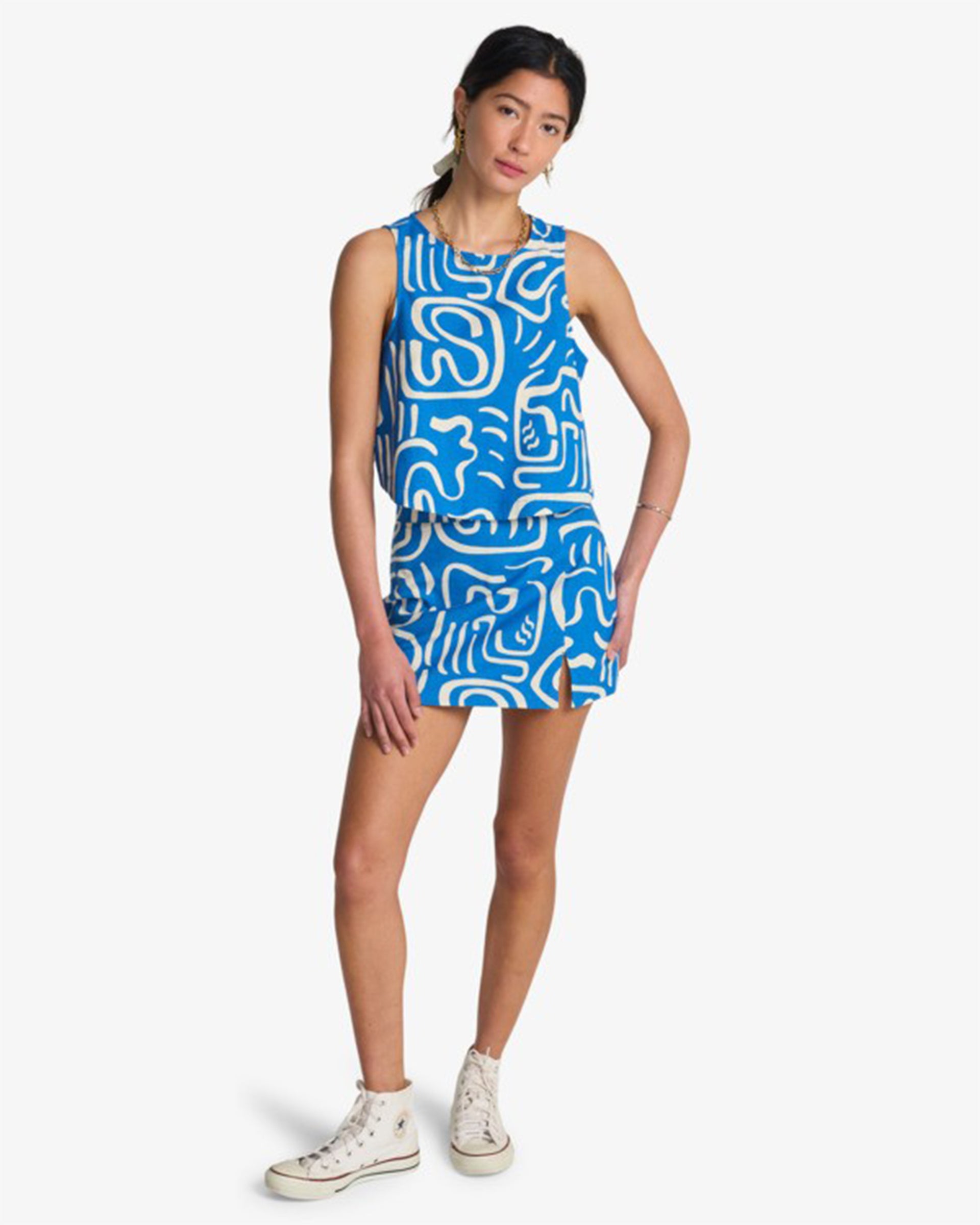 Billabong Women's Wave Washed Printed Skirt - True Blue