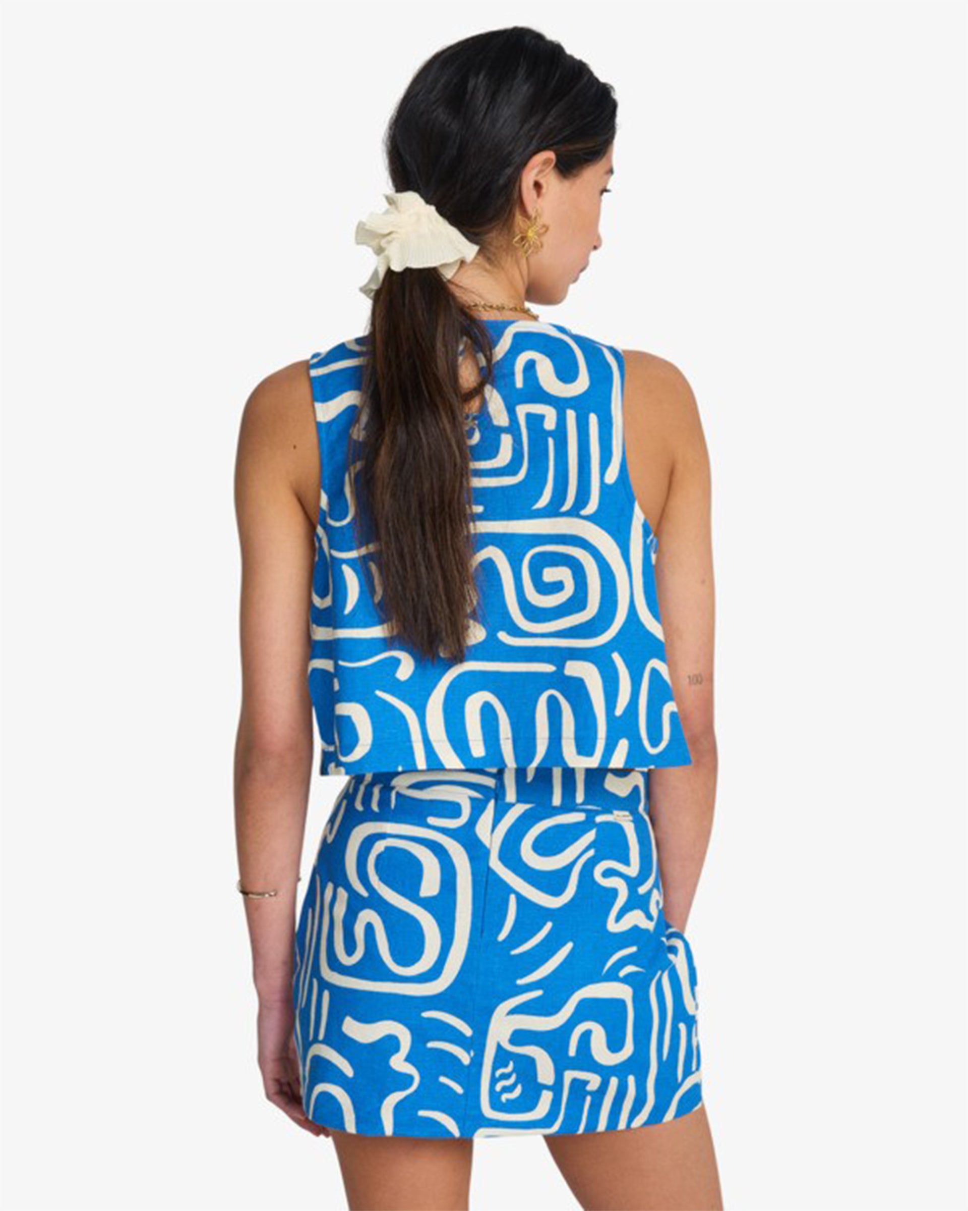 Billabong Women's Wave Washed Printed Skirt - True Blue