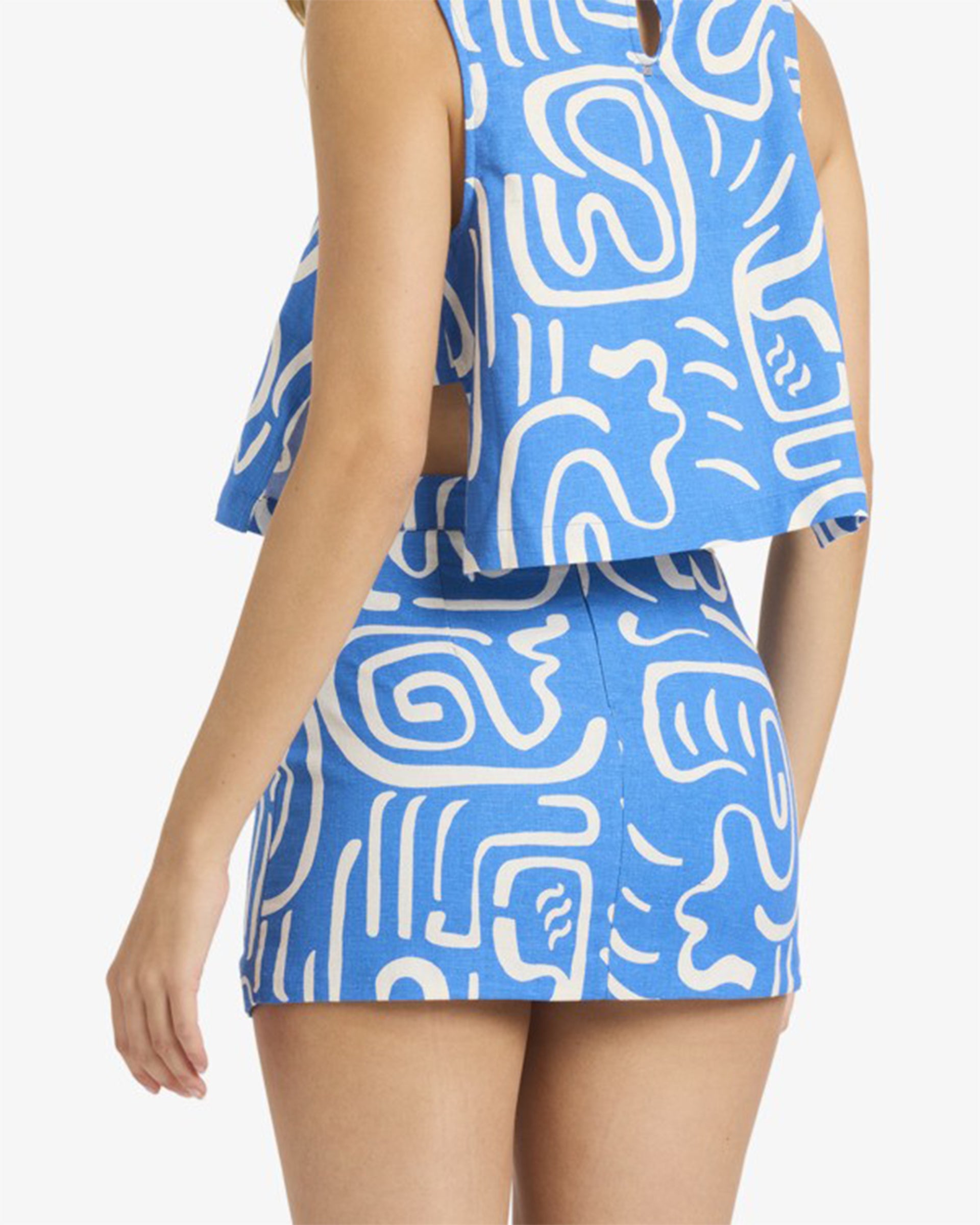 Billabong Women's Wave Washed Printed Skirt - True Blue