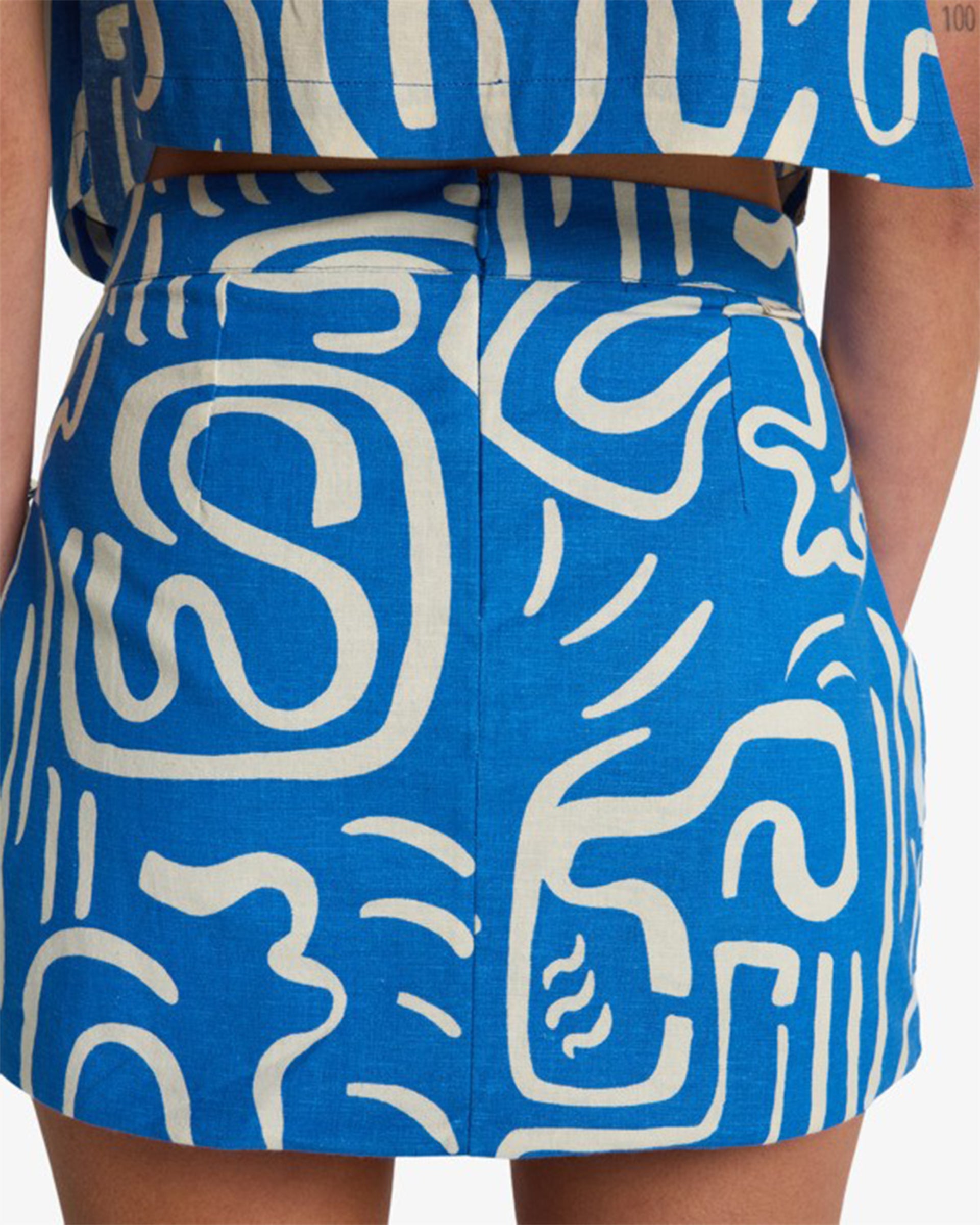 Billabong Women's Wave Washed Printed Skirt - True Blue