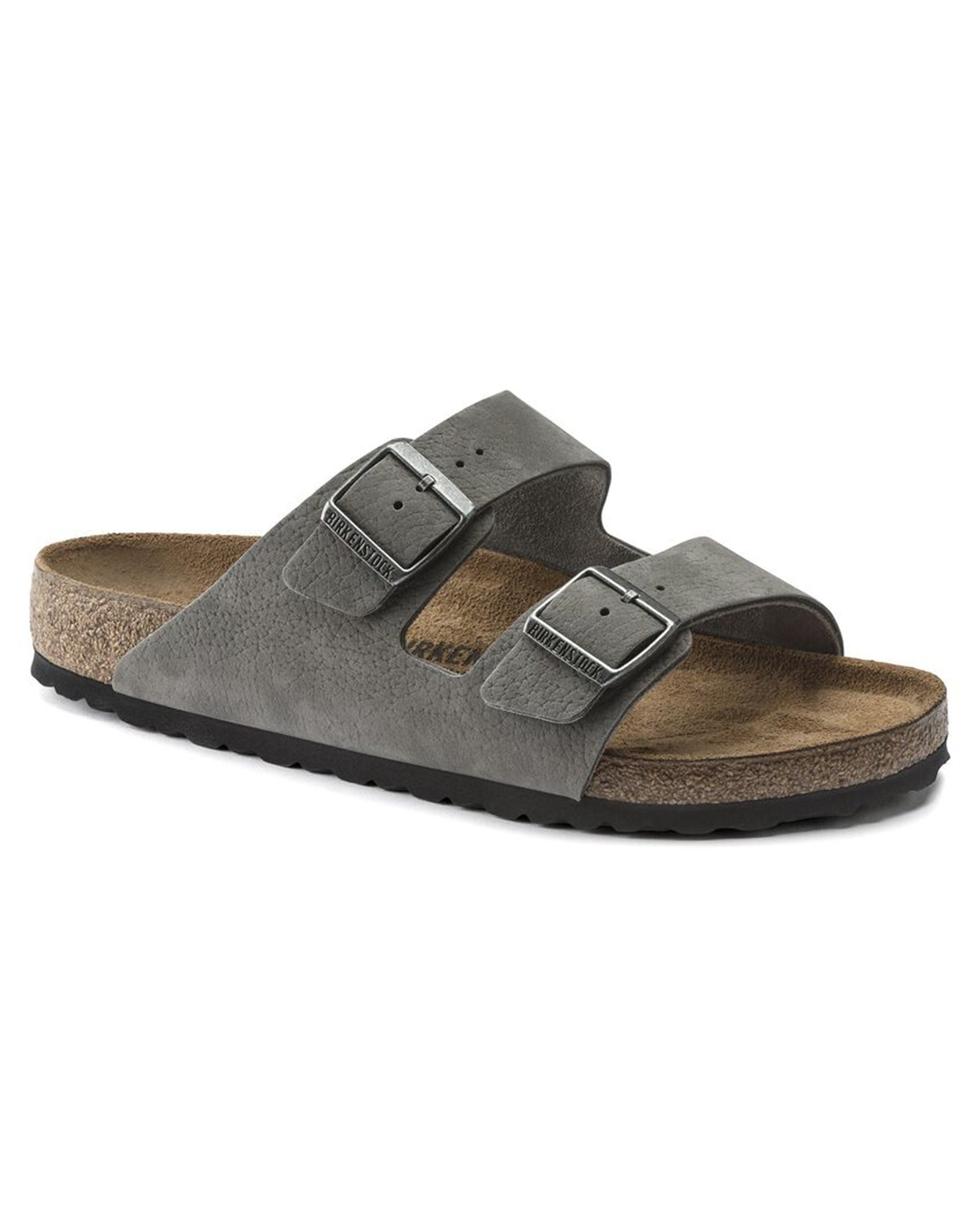 Birkenstock Arizona Nubuck Leather (Wide) (Desert Buck Whale Gray)