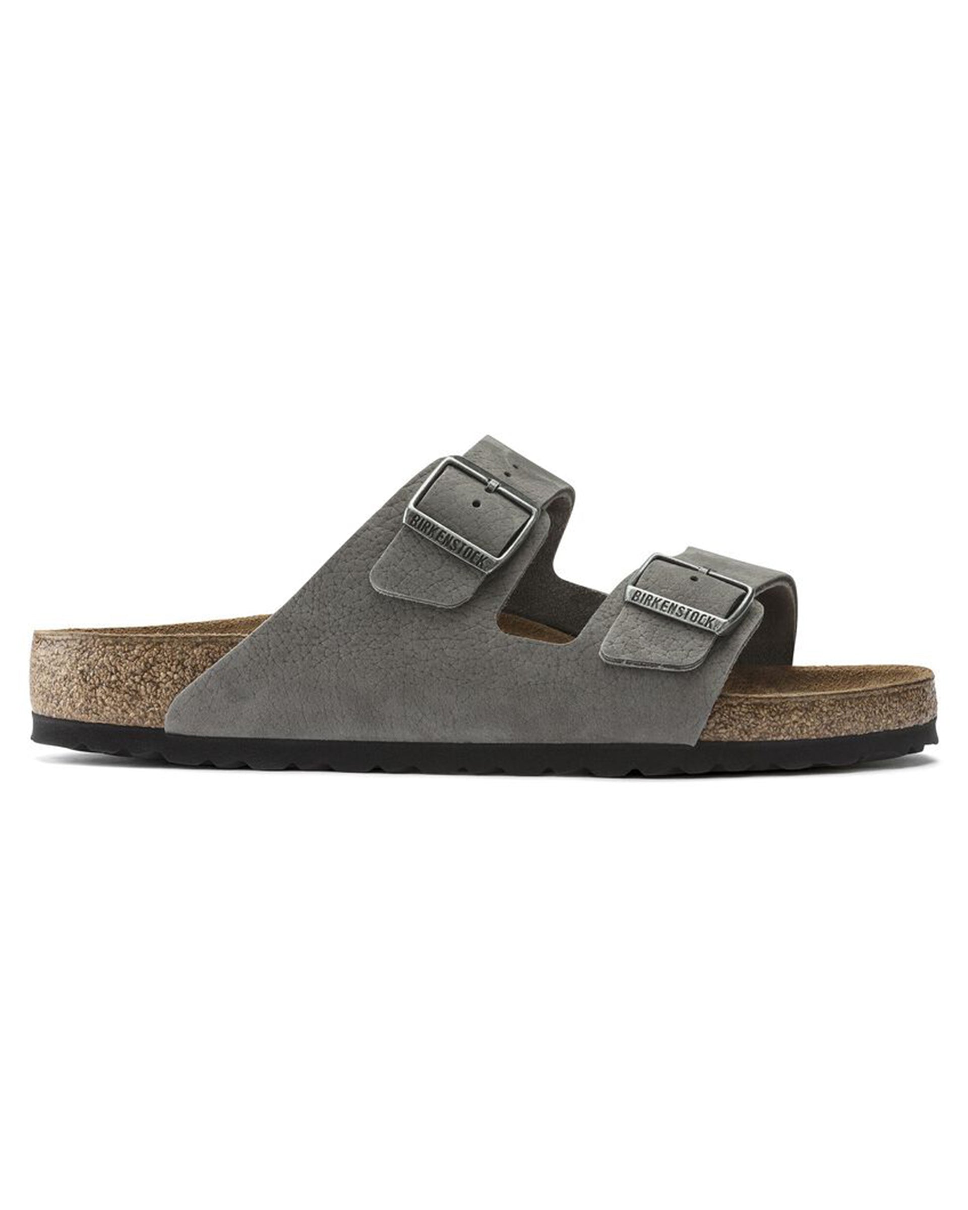 Birkenstock Arizona Nubuck Leather (Wide) (Desert Buck Whale Gray)