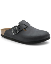 Birkenstock Boston Oiled Leather (Wide) (Black)