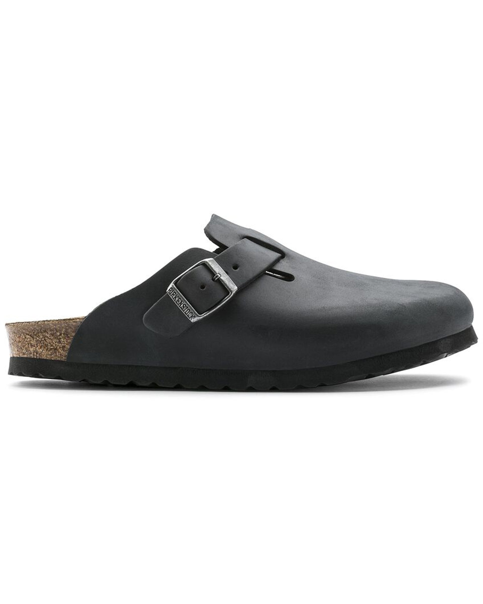 Birkenstock Boston Oiled Leather (Wide) (Black)