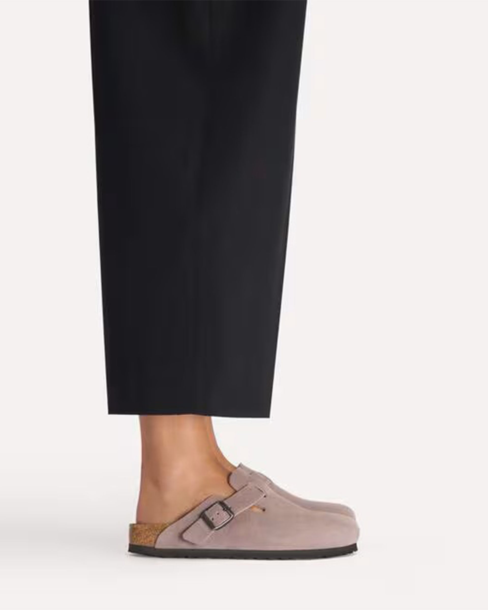 Birkenstock Boston Soft Footbed Suede Leather (Narrow) - Faded Purple