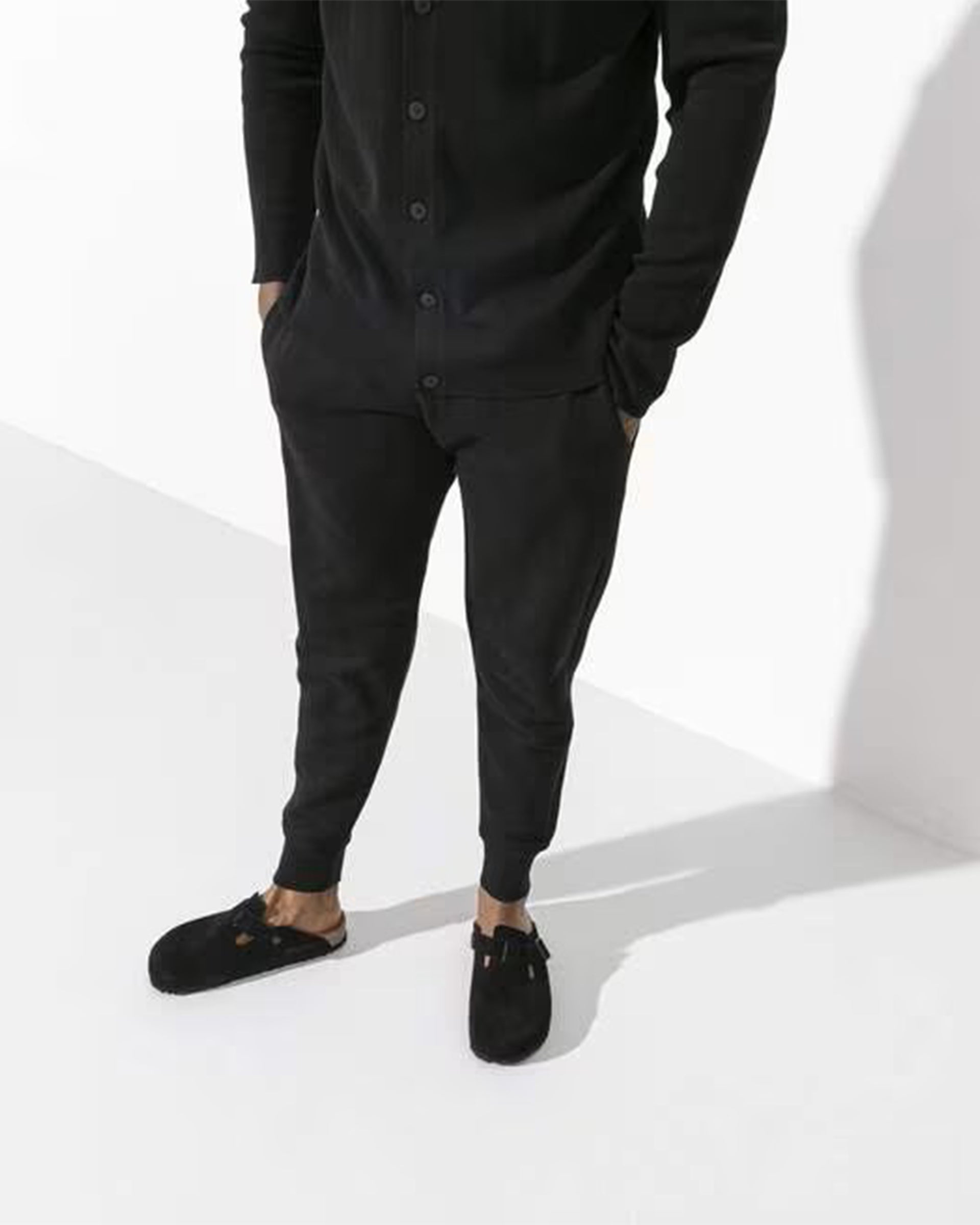 Birkenstock Boston Soft Footbed Suede Leather (Narrow) - Black