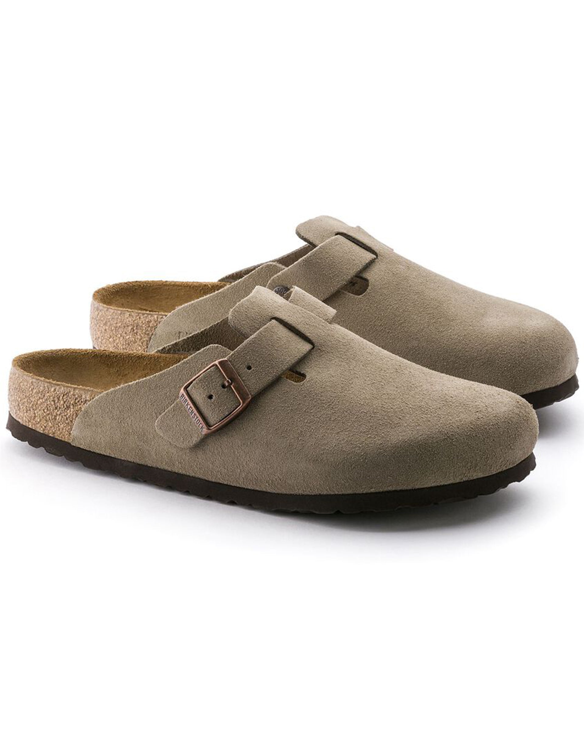 Birkenstock Boston Soft Footbed Suede Leather (Wide)