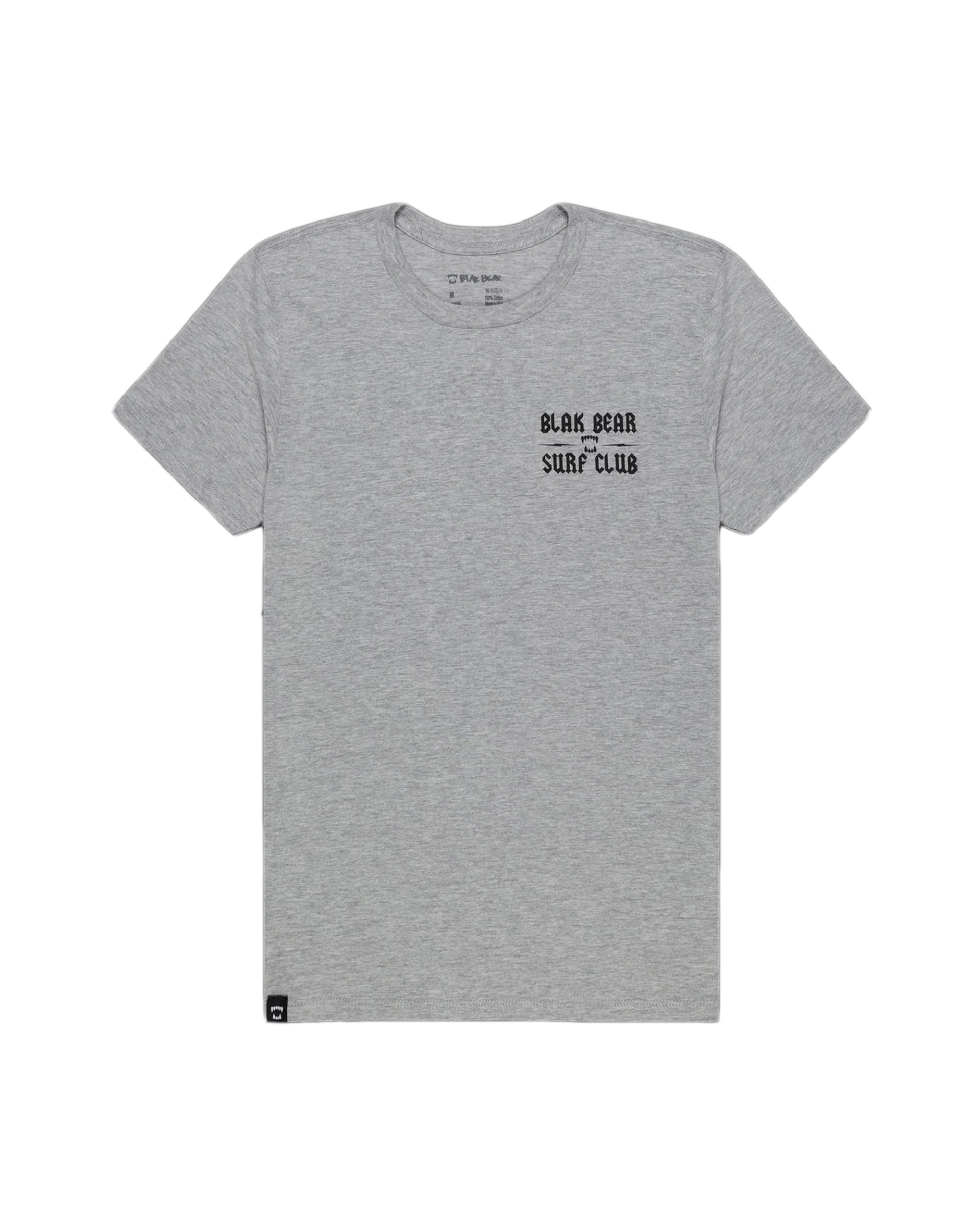 Blak Bear Surf Club The Club Short Sleeve T-Shirt - Heather Grey