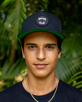 Blak Bear Surf Club Snapback Patch Hat - Black