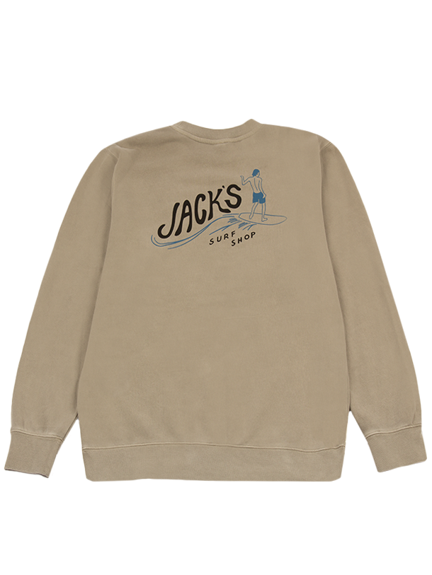 Bobber Pigment Dyed Crewneck Sweatshirt - Cement