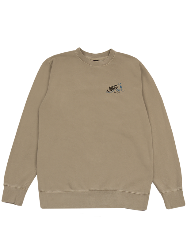 Bobber Pigment Dyed Crewneck Sweatshirt - Cement