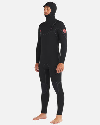 Body Glove Men's 4/3mm Red Cell Hooded Chest-Zip Fullsuit - Black