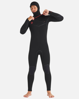 Body Glove Men's 4/3mm Red Cell Hooded Chest-Zip Fullsuit - Black