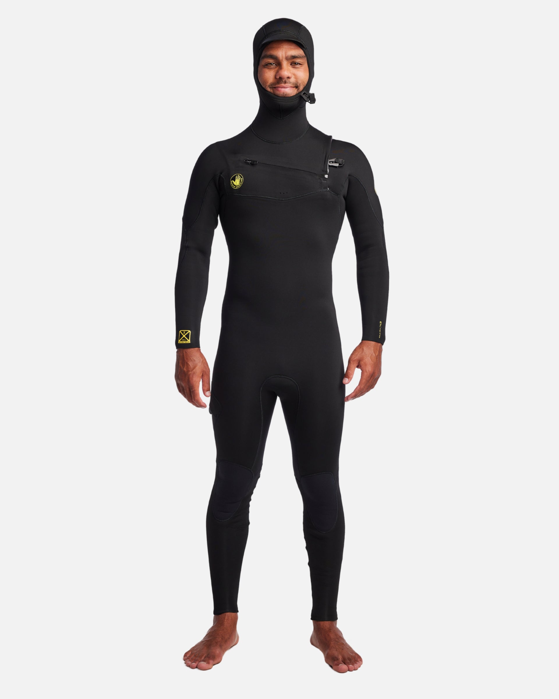 Body Glove Men's Gold Cell Hooded Chest Zip 5/4/3mm Fullsuit - Black
