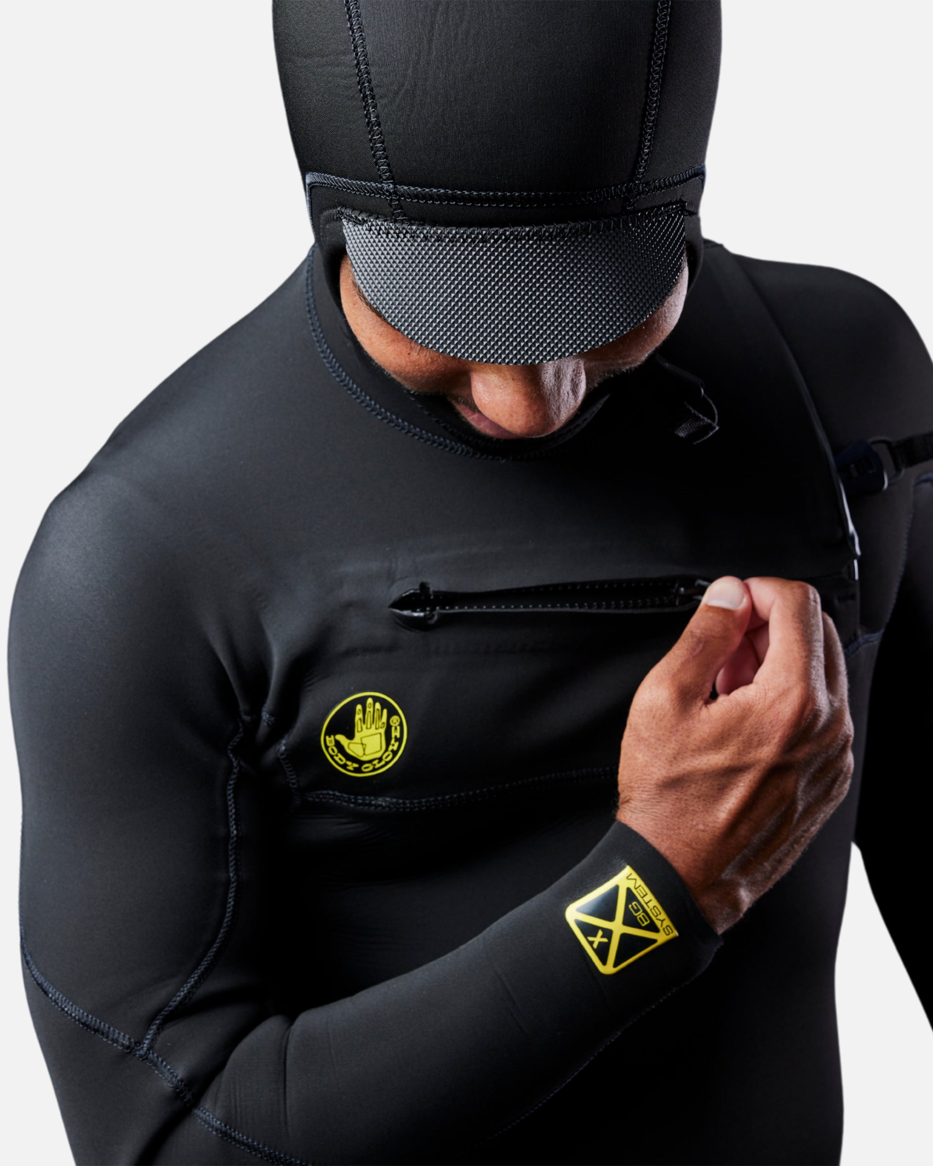 Body Glove Men's Gold Cell Hooded Chest Zip 4/3mm Fullsuit