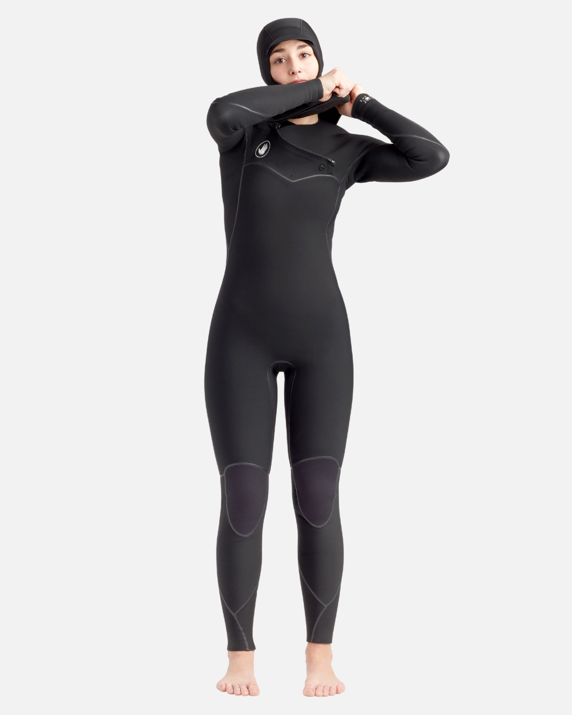 Body Glove Women's Stellar 5/4/3 Chest-Zip Hooded Fullsuit