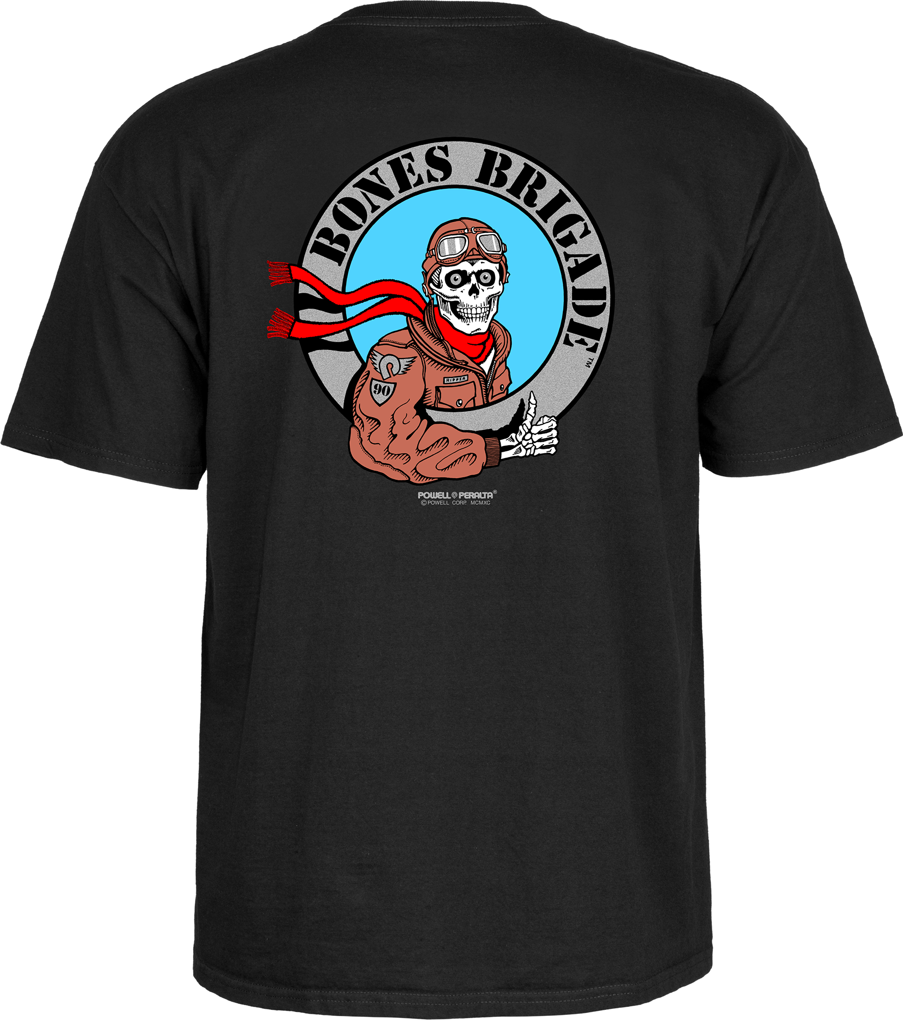 Powel Peralta Bones Brigade "Pilot Ripper" Short Sleeve T-Shirt Series 17 - Black